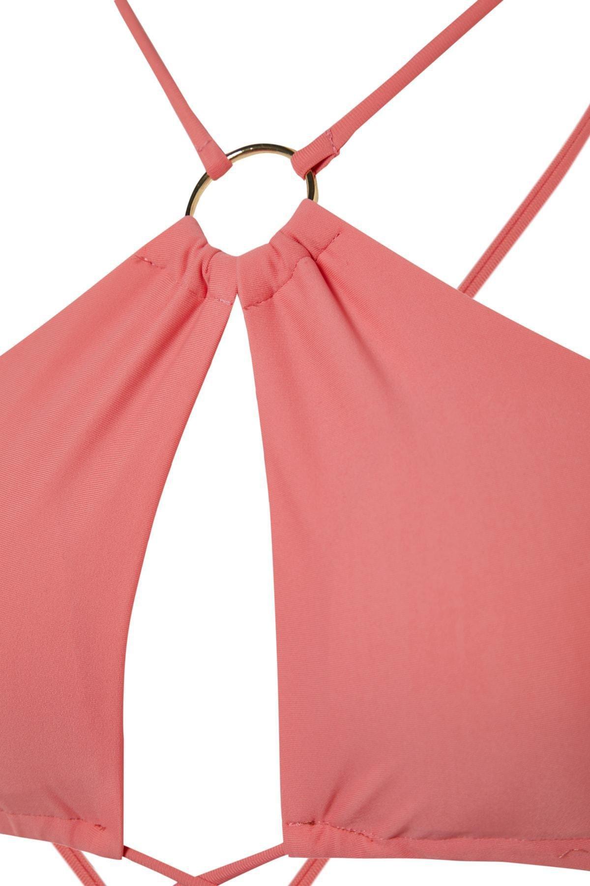 Pink Plain Bikini Top, , large image number 6