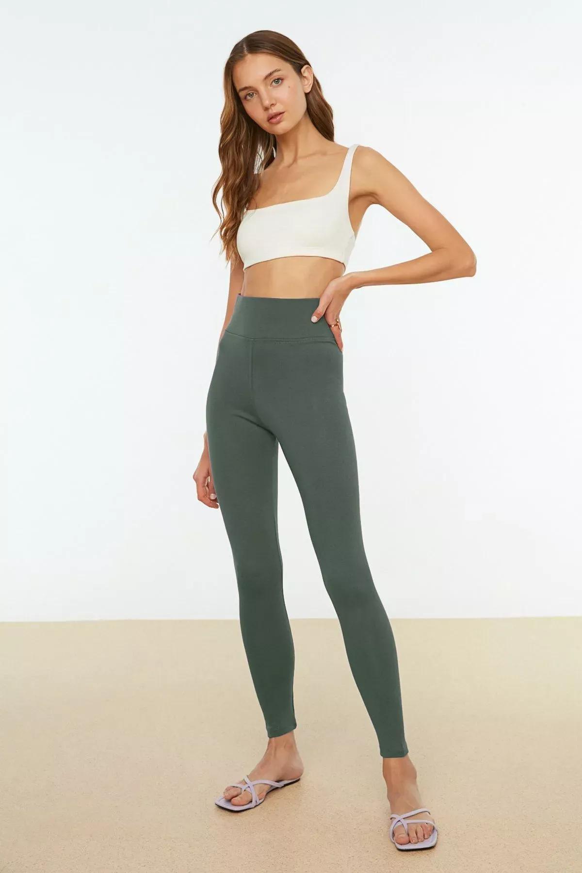 Green Elastic Waist Tights, , large image number 3