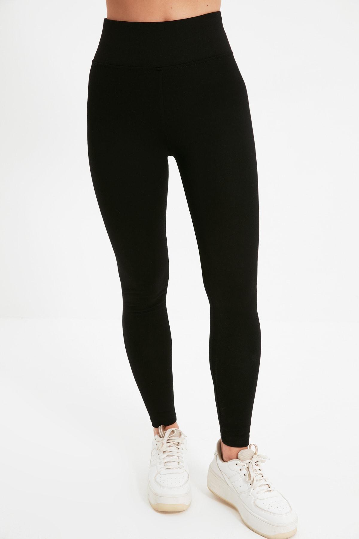 Black High Waist Leggings, , large image number 2