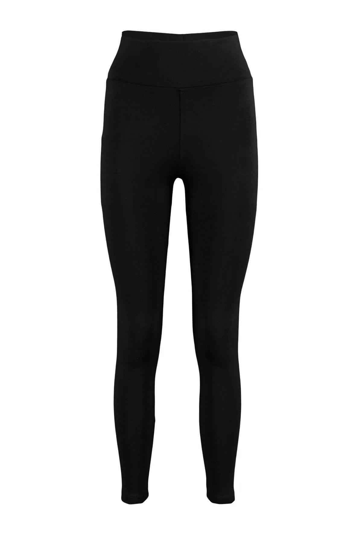 Black High Waist Leggings, , large image number 5