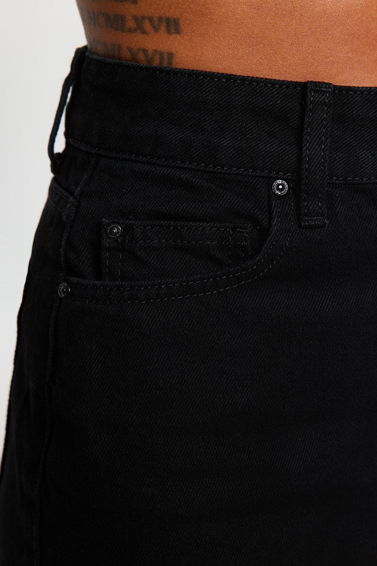 Black Denim Mini Skirt, , large image number 4
