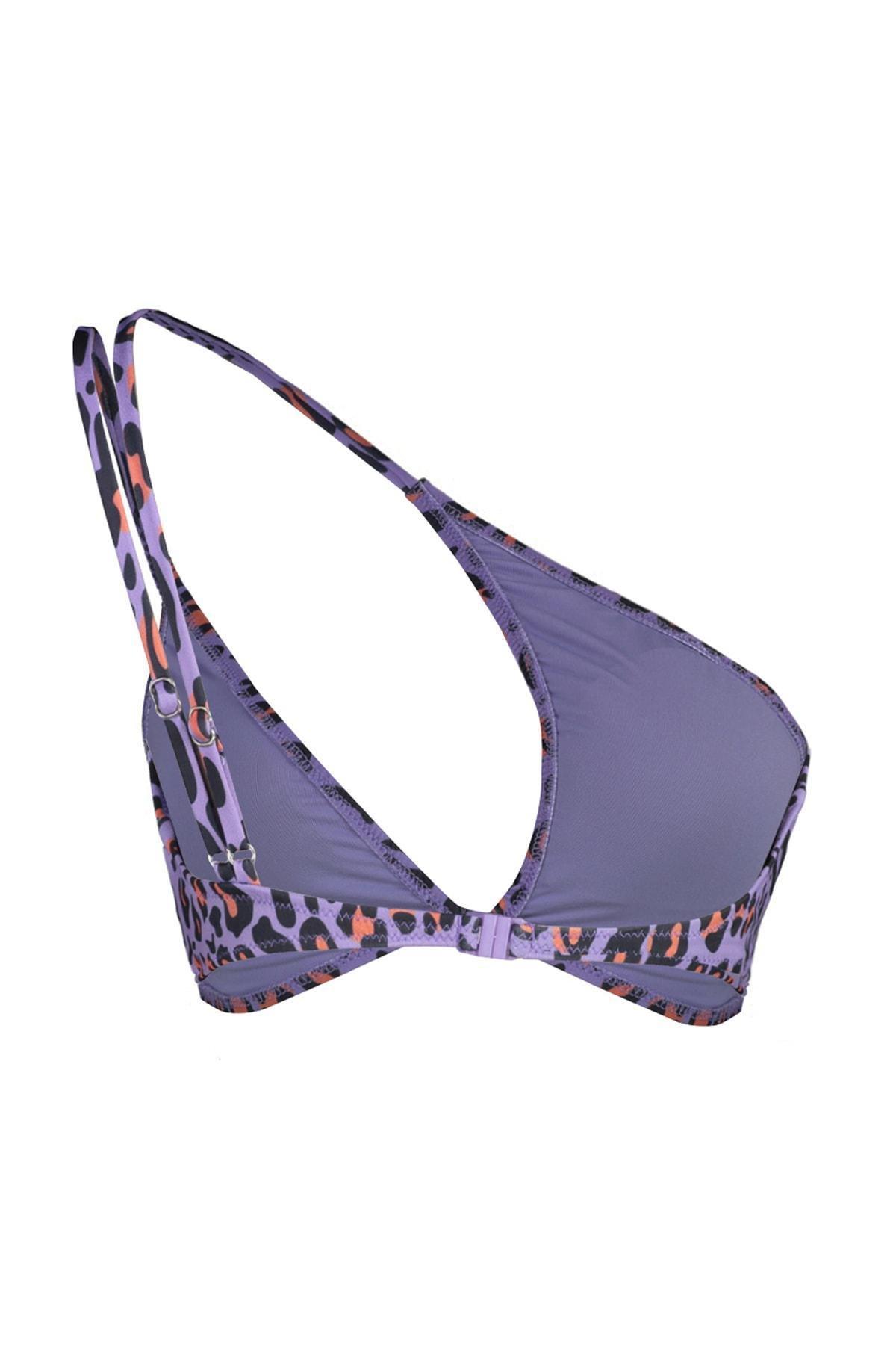 Trendyol - Multicolour One Shoulder Bikini Top