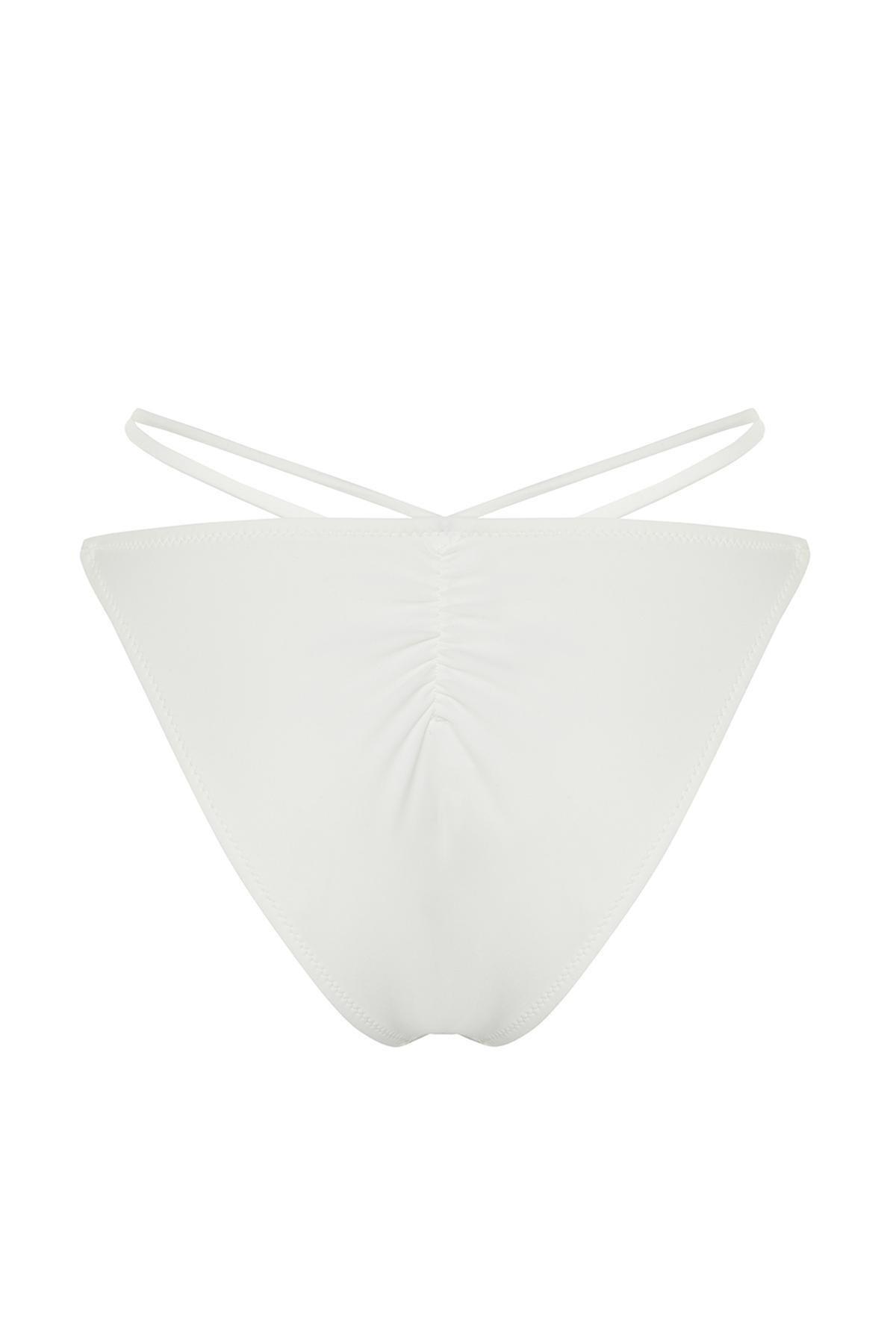 Ecru High Leg Brazilian Bikini Bottom, , large image number 5