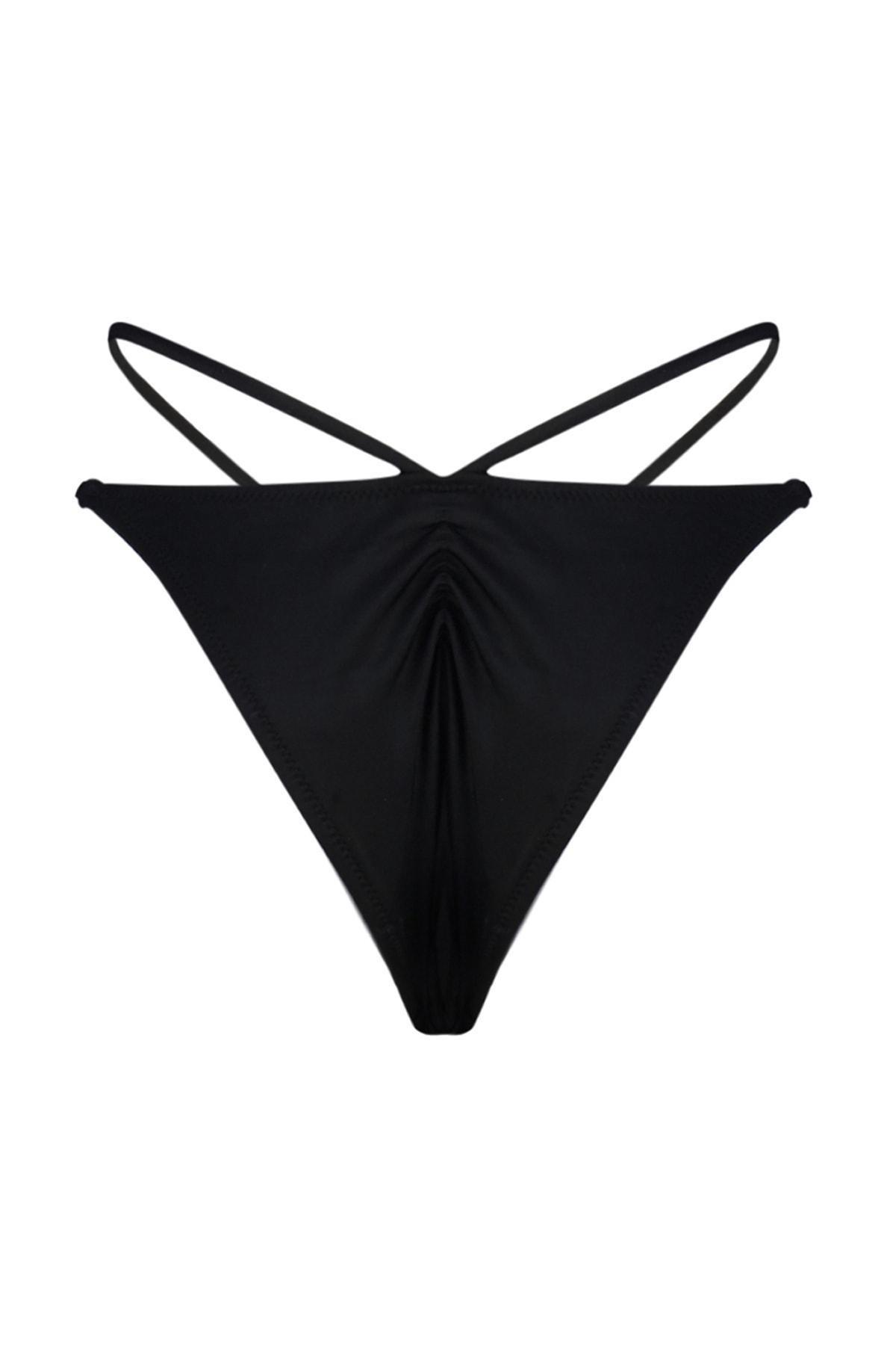 Black Low Waist Bikini Bottom, , large image number 6