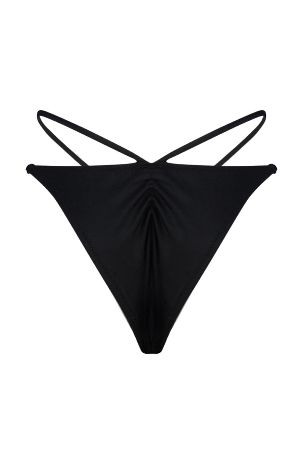 Trendyol - Black Low Waist Bikini Bottom