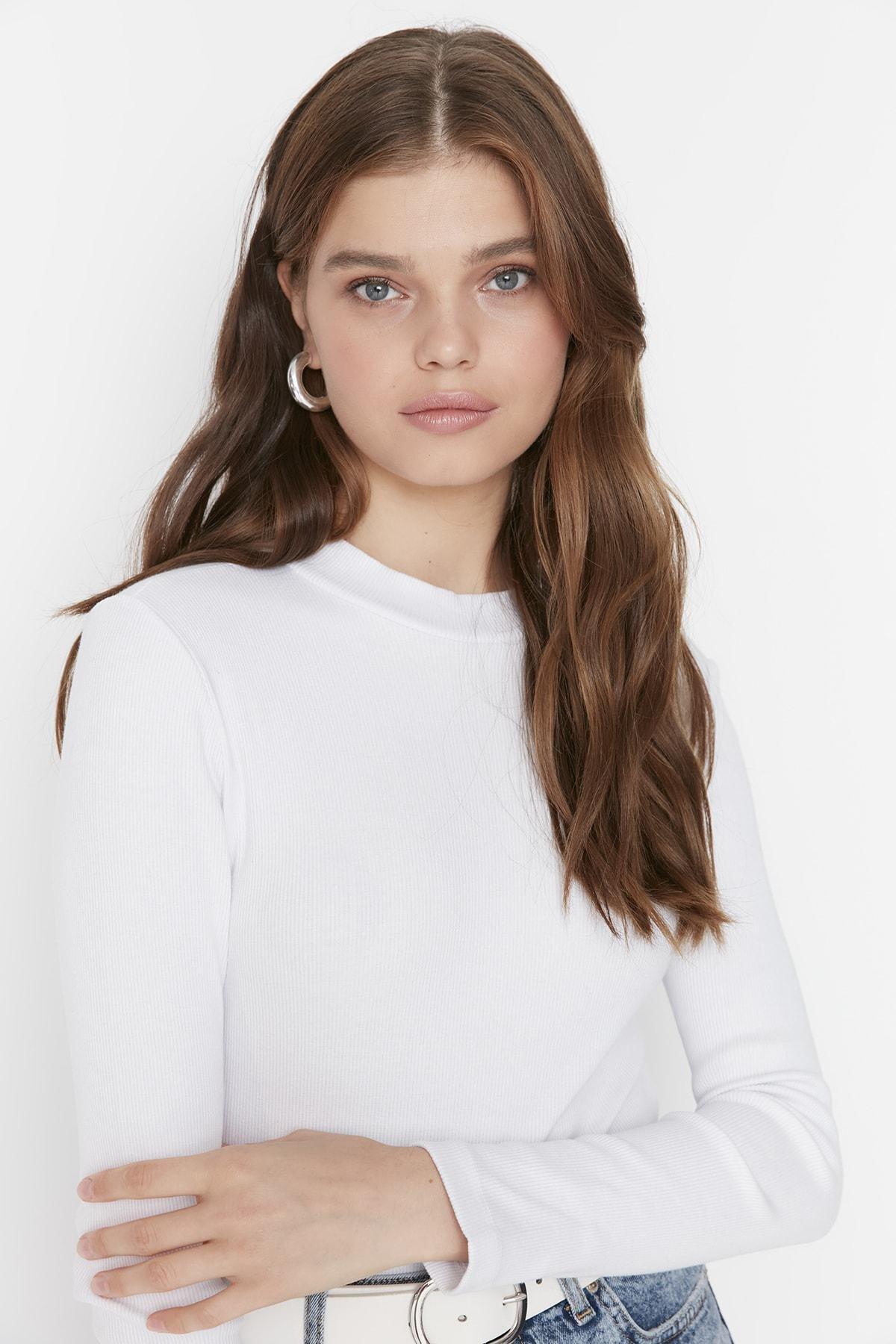 White Fitted Bodysuit, , large image number 6