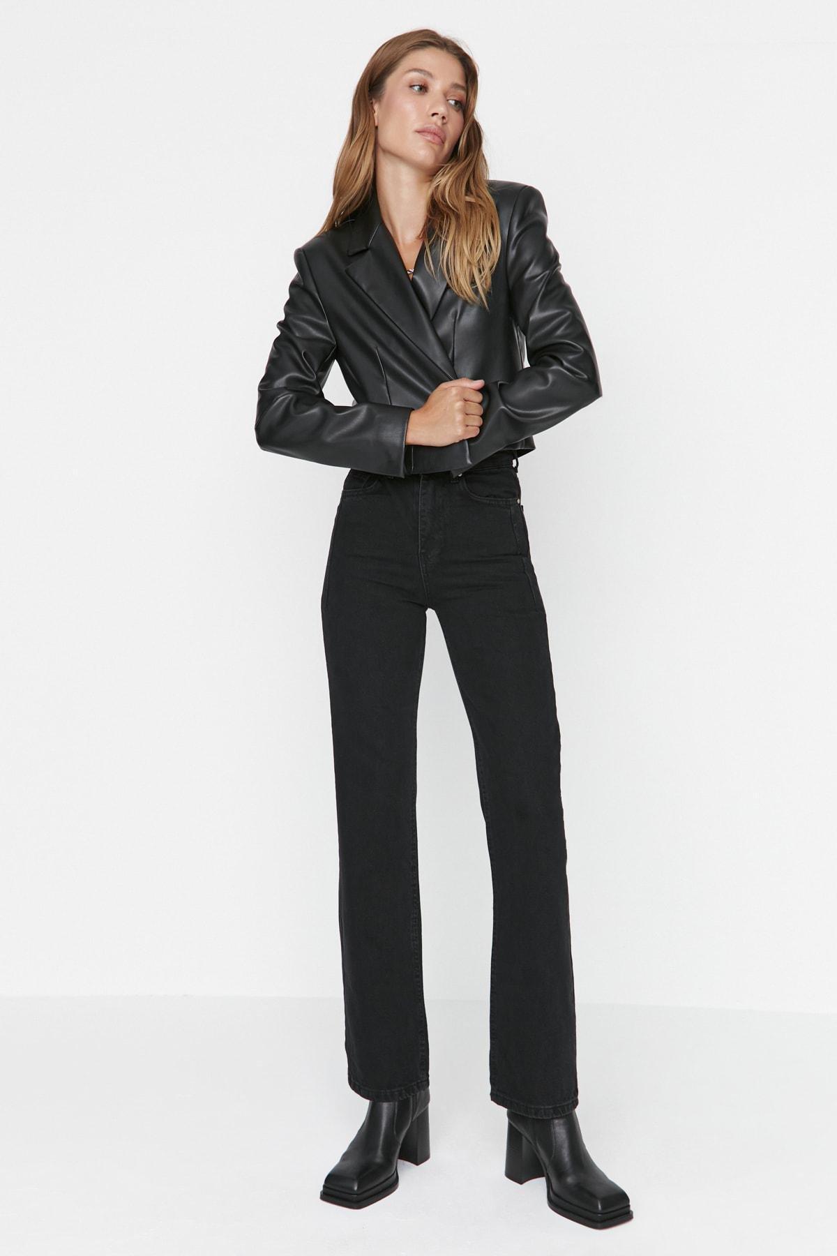 Trendyol - Black Wide Leg Jeans