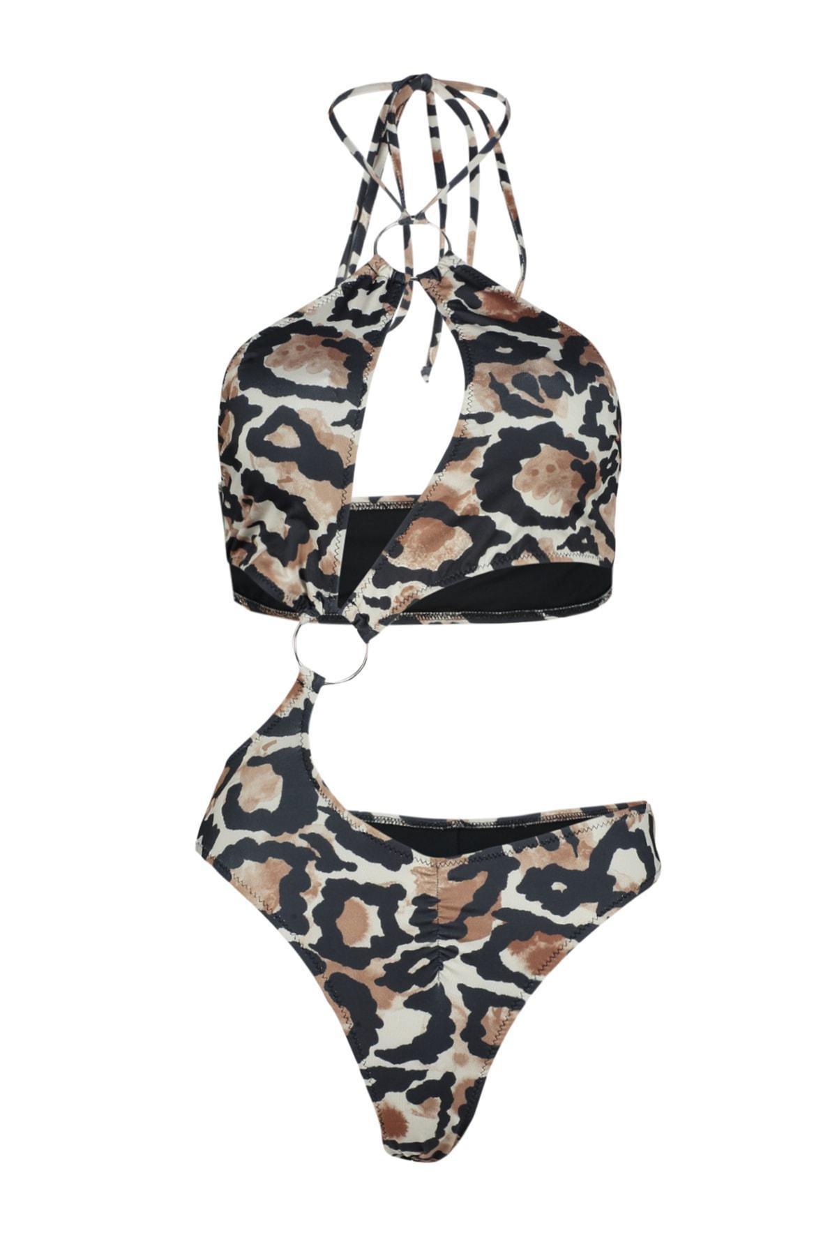 Multicolour Leopard Swimsuit, , large image number 6