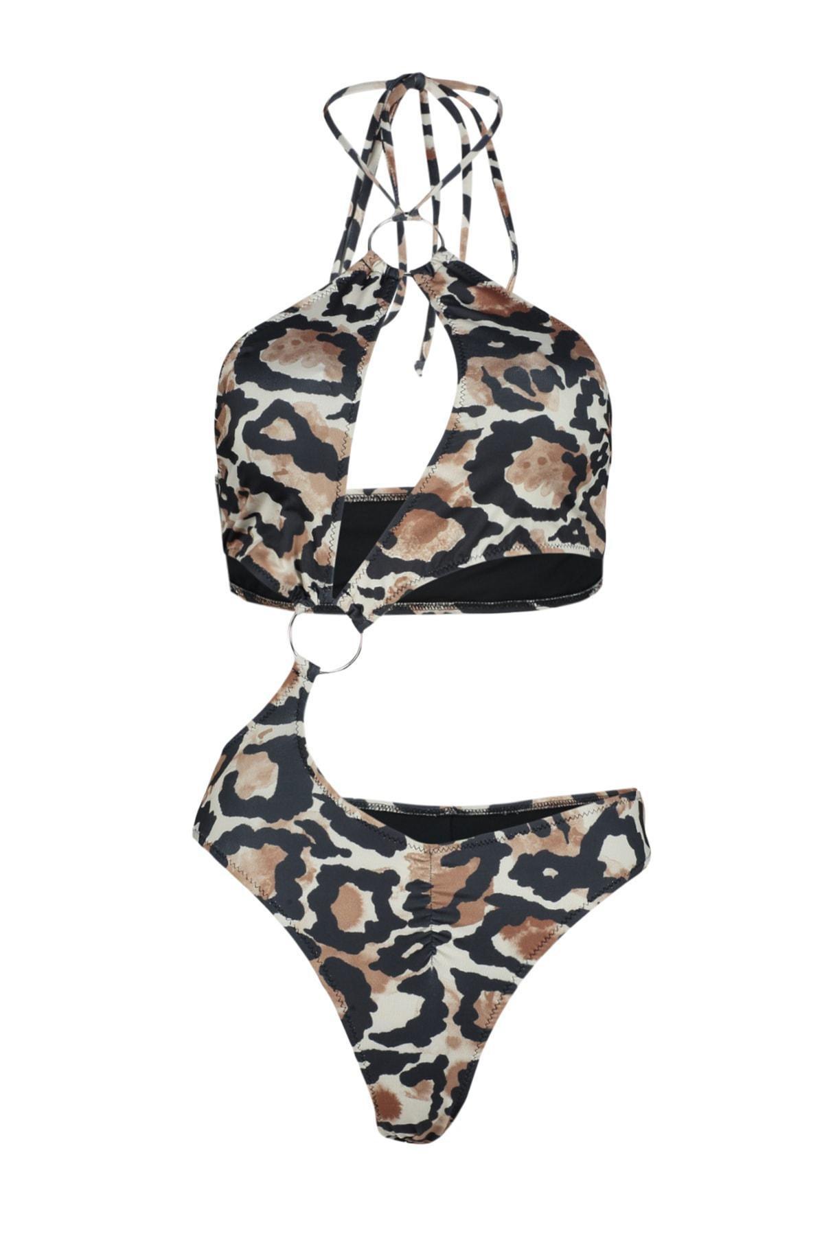 Trendyol - Multicolour Leopard Swimsuit