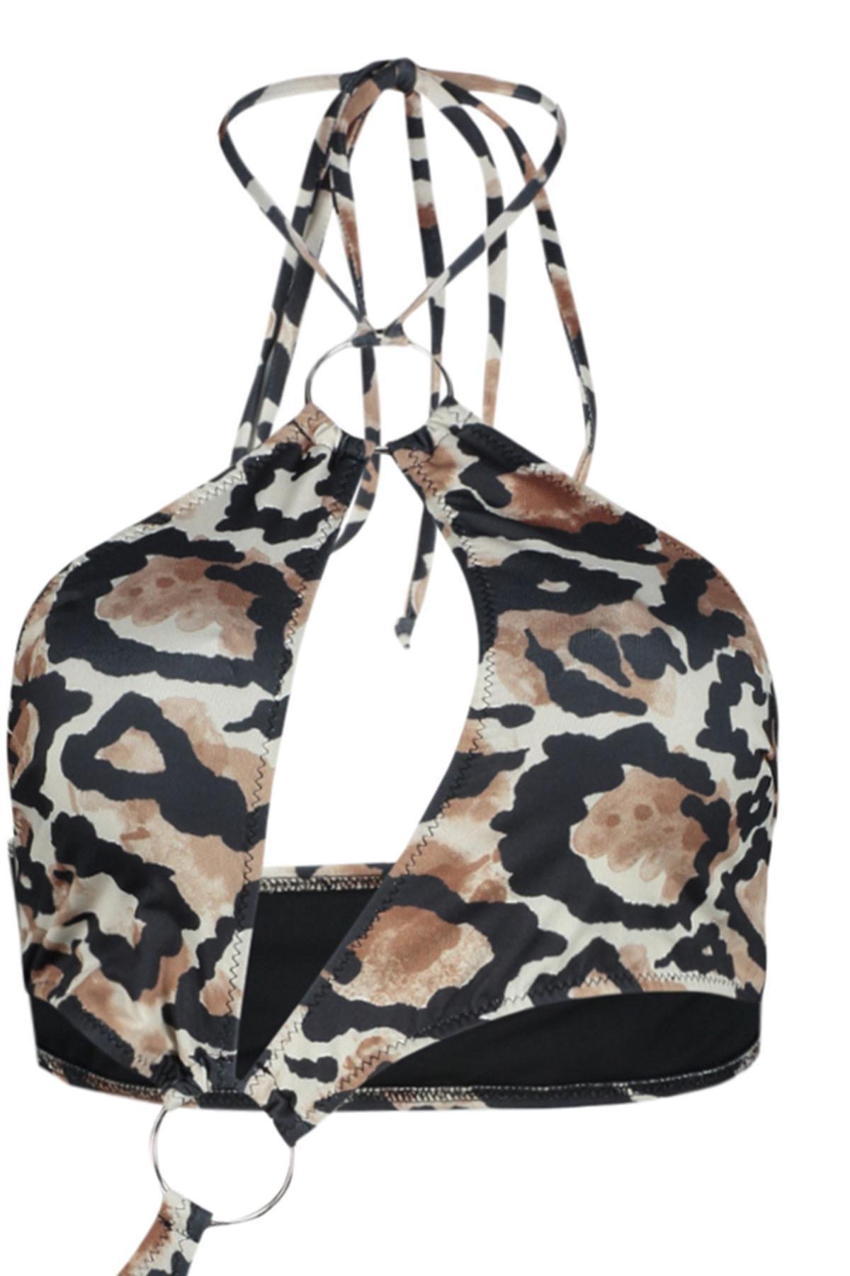 Multicolour Leopard Swimsuit, , large image number 7