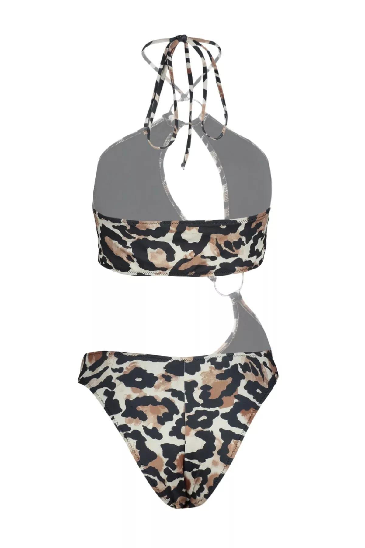 Multicolour Leopard Swimsuit, , large image number 7