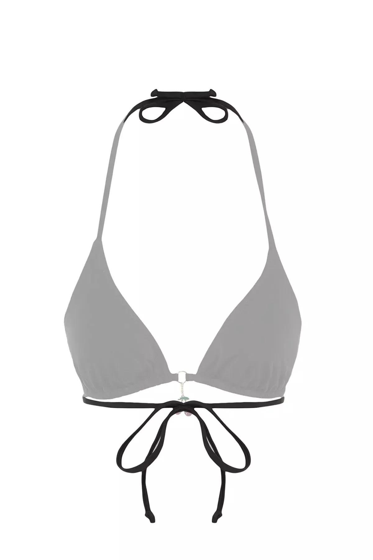 Black Triangle Bikini Top, , large image number 6