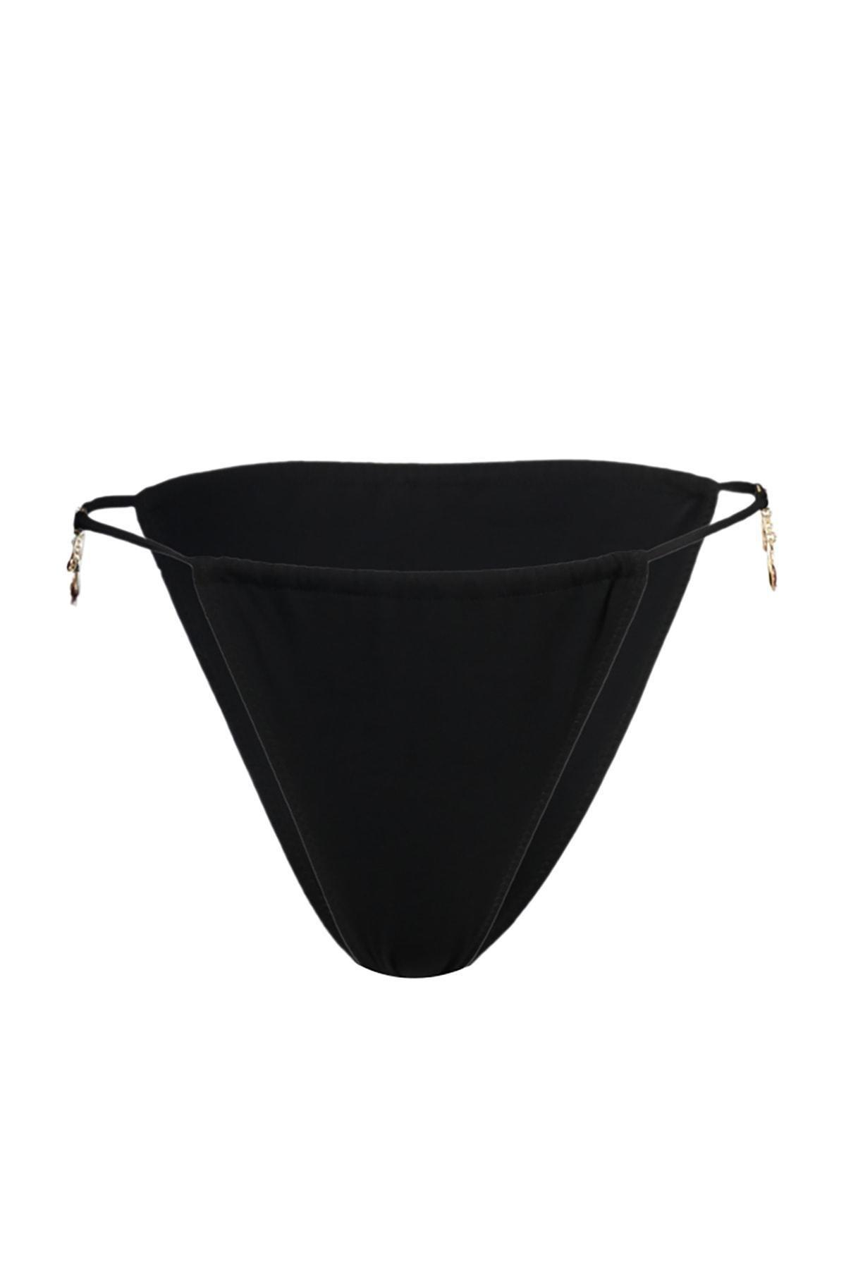 Trendyol - Black Low Waist Bikini Bottom
