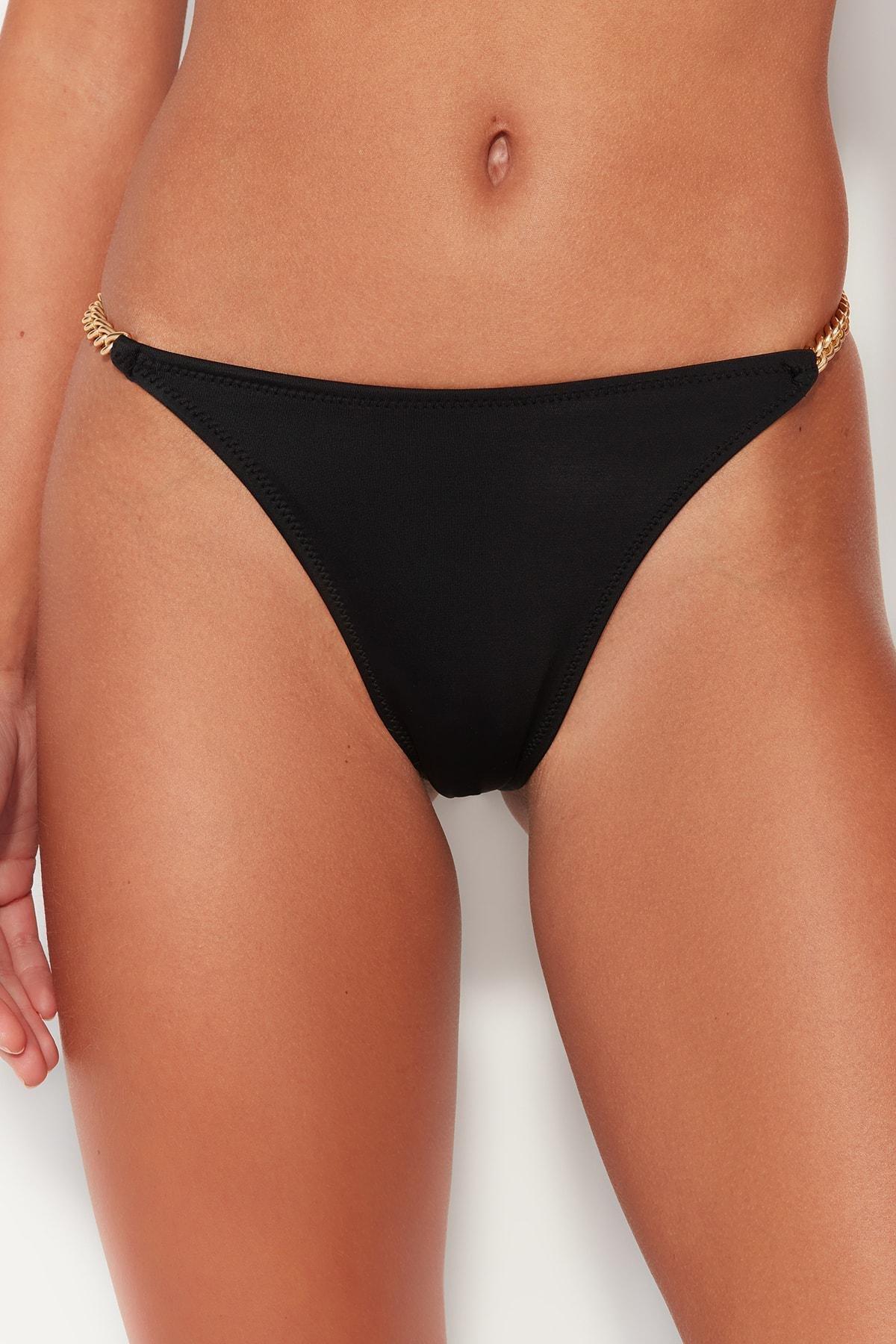 Black Chain Accessory Bikini Bottom, , large image number 7