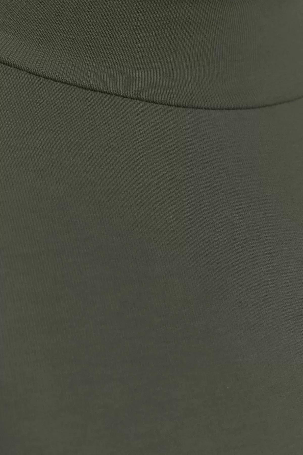 Burgundy Belted Woven Flowy Jumpsuit, Khaki, large image number 1