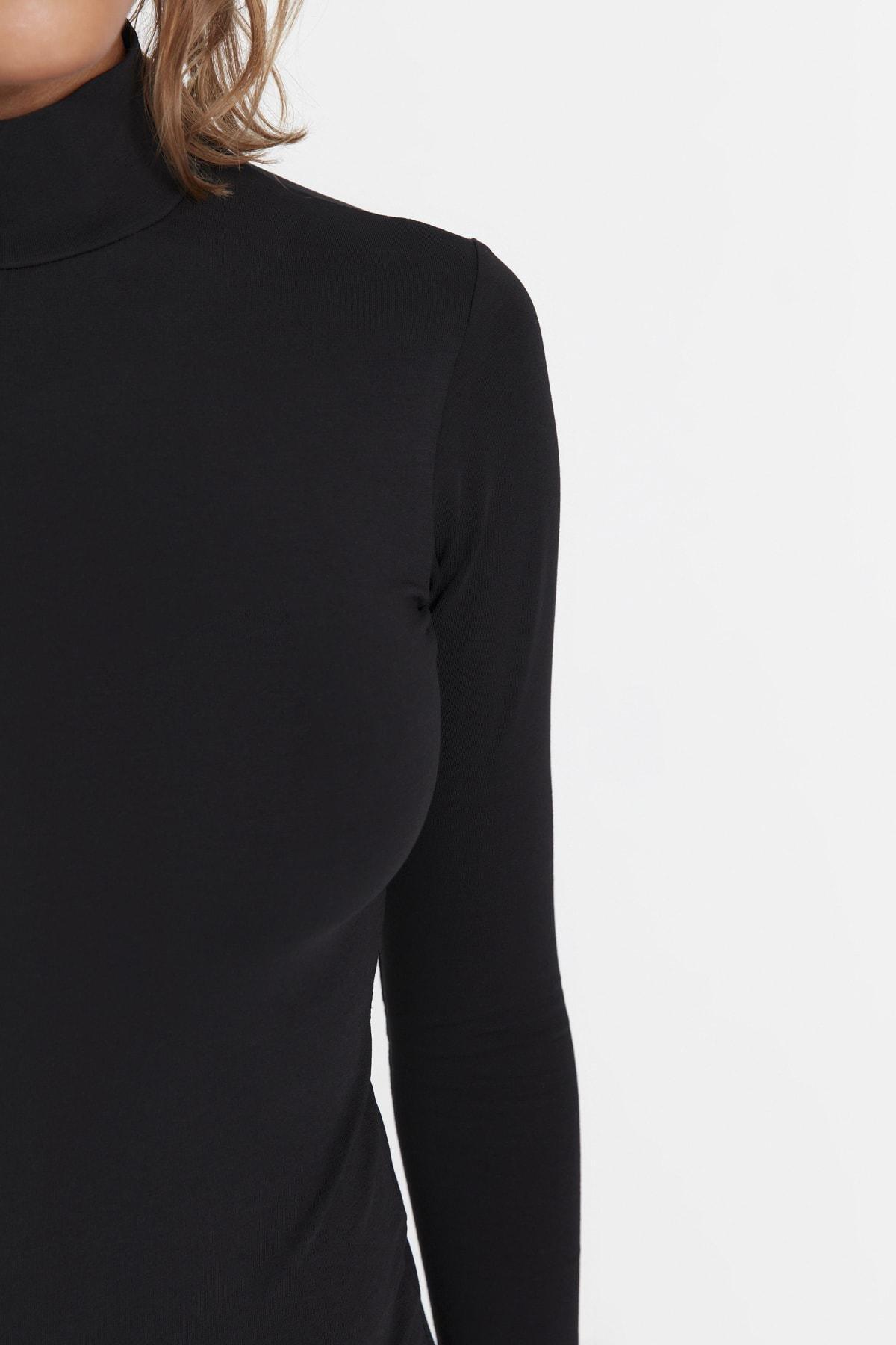 Black Women Turtleneck Bodysuit, , large image number 3