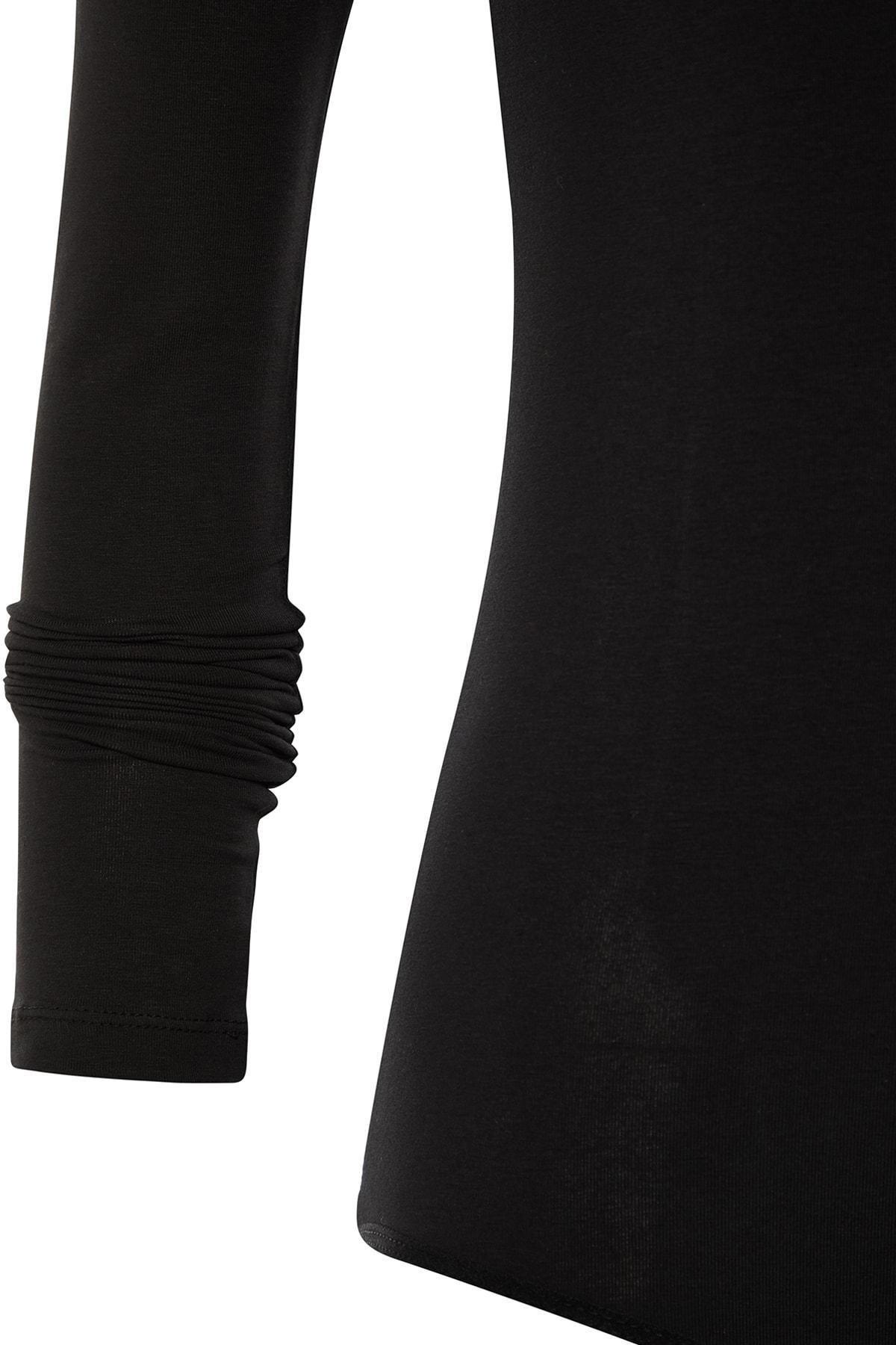 Black Women Turtleneck Bodysuit, , large image number 6