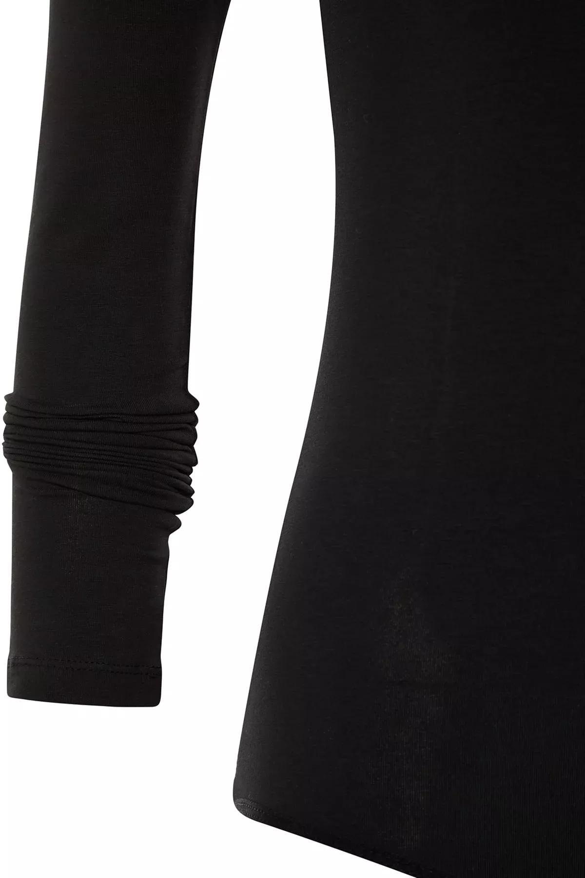 Black Women Turtleneck Bodysuit, , large image number 6
