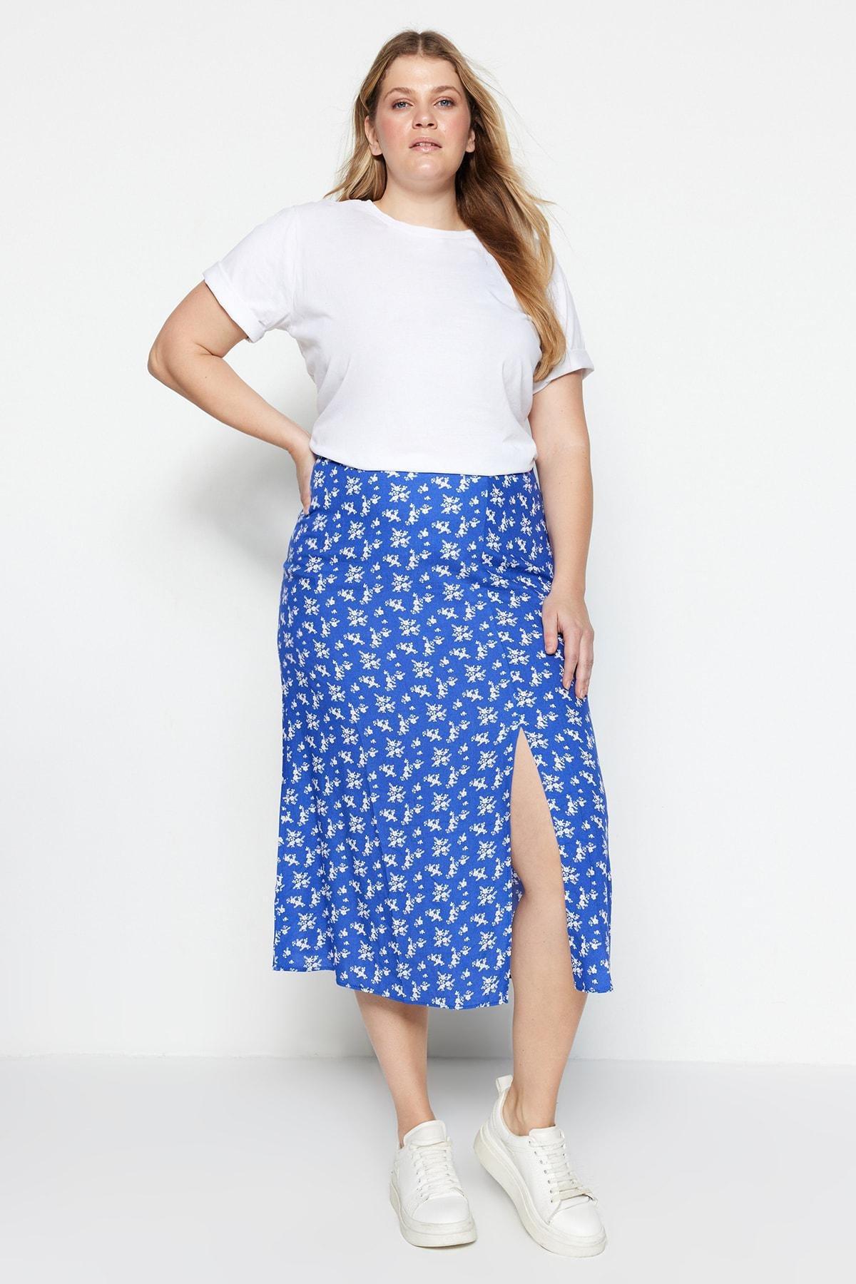 Plus size midi outlet skirt 80