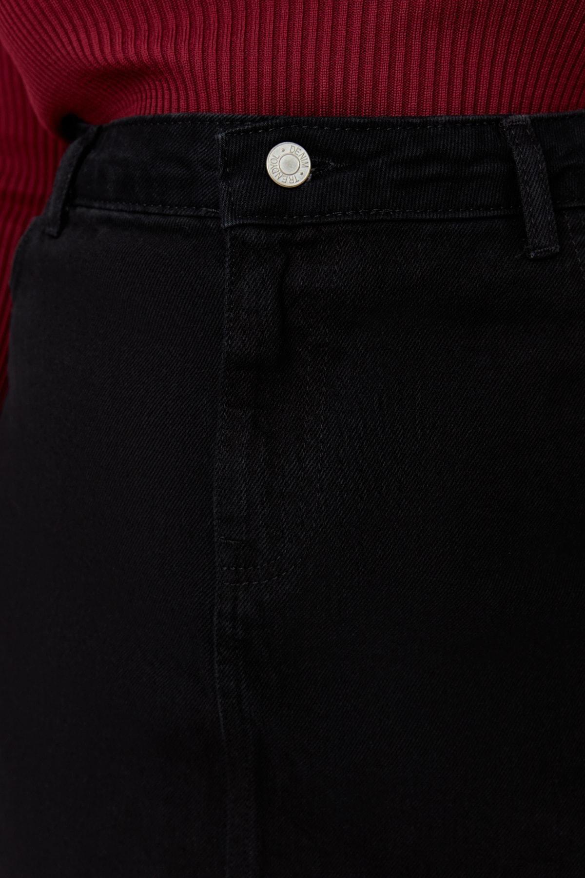 Black Plus Size Mini Skirt, , large image number 3