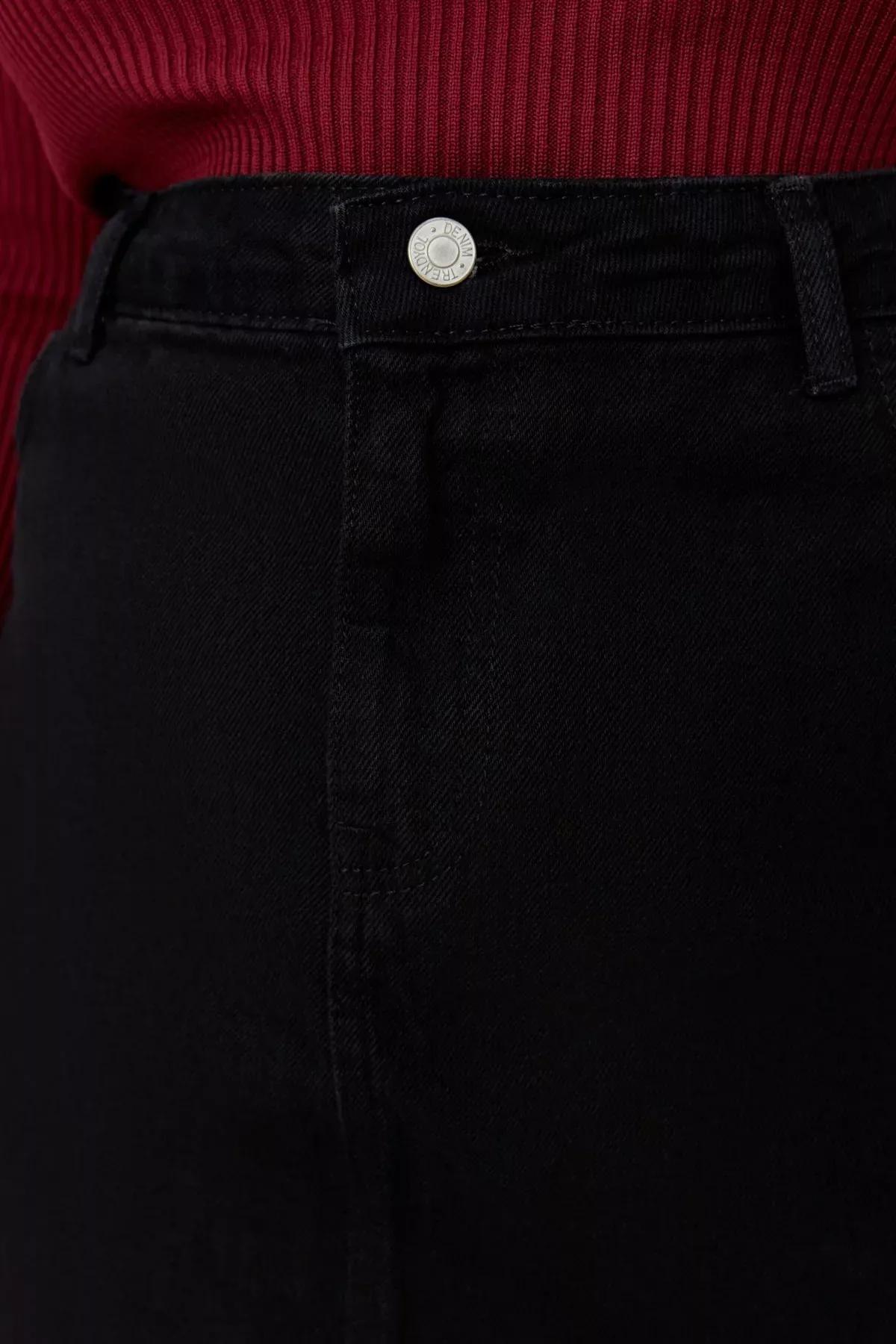 Black Plus Size Mini Skirt, , large image number 3