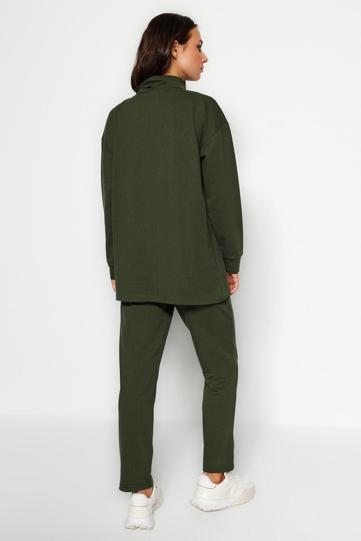 Green Detailed Knitted Co-Ord Set, , large image number 1