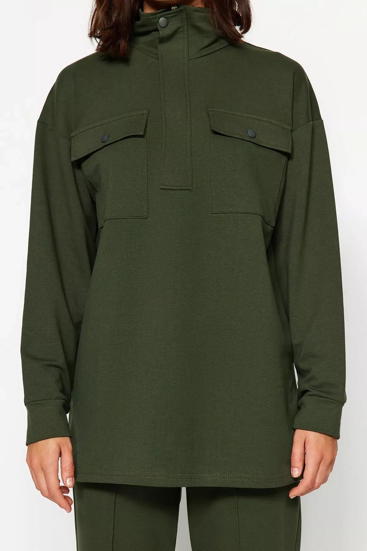 Green Detailed Knitted Co-Ord Set, , large image number 2