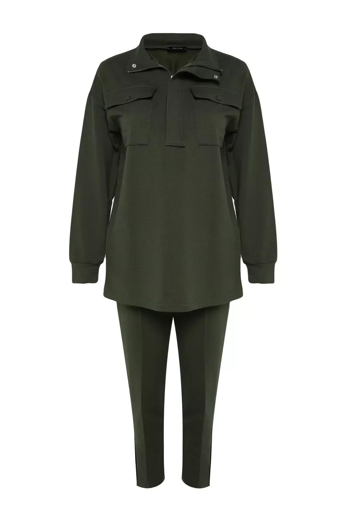 Green Detailed Knitted Co-Ord Set, , large image number 6