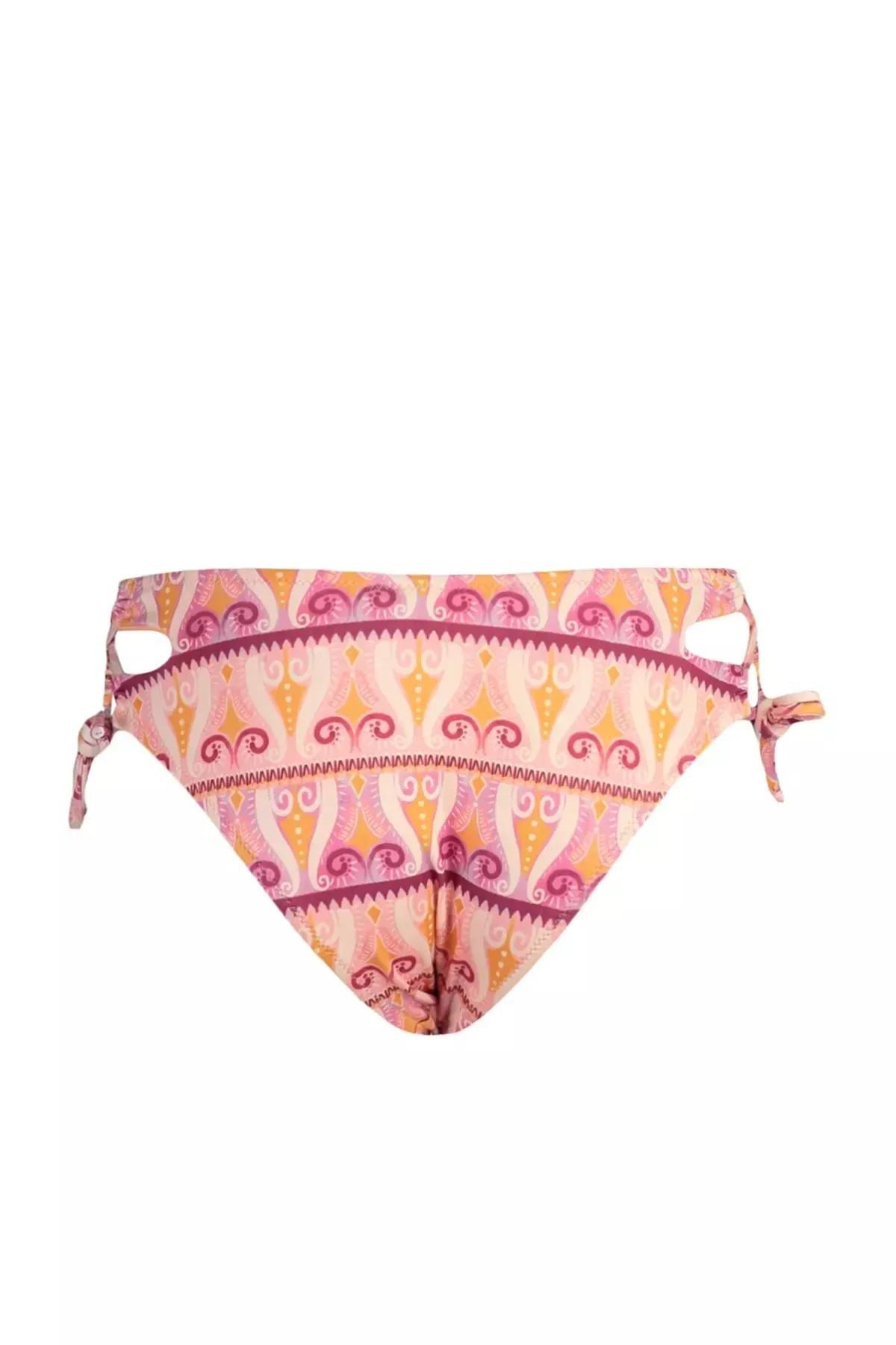 Multicolour Ethnic Pattern Bikini Bottom, Multicolor, medium
