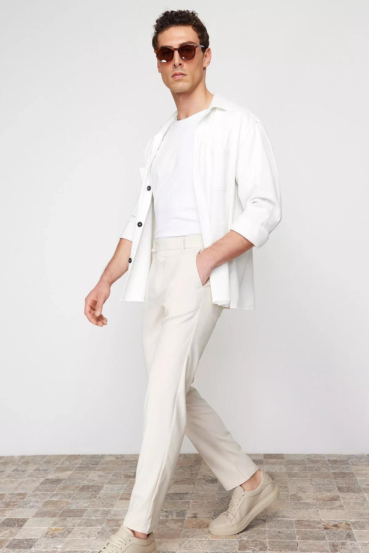 Beige Trousers, STONE, large image number 4