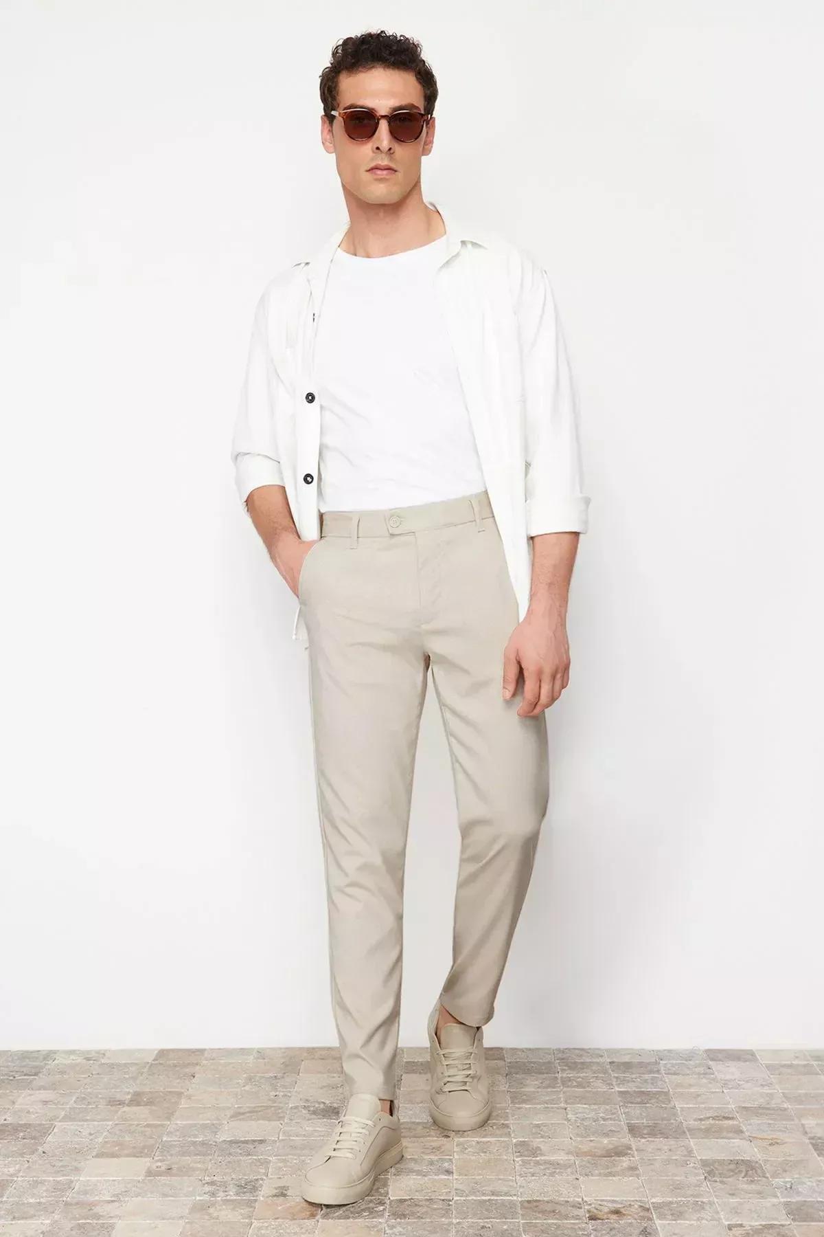 Beige Trousers, STONE, large image number 5