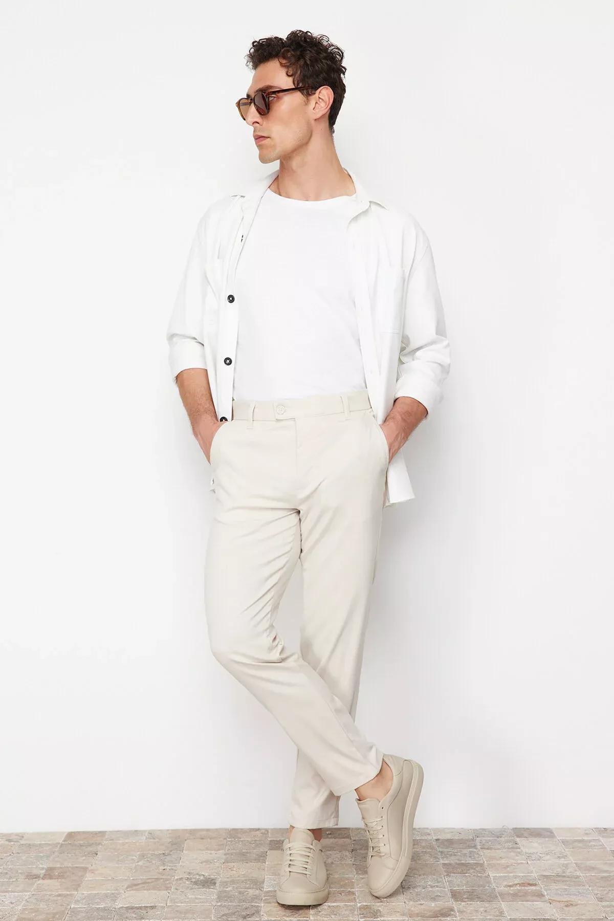 Beige Trousers, STONE, large image number 6
