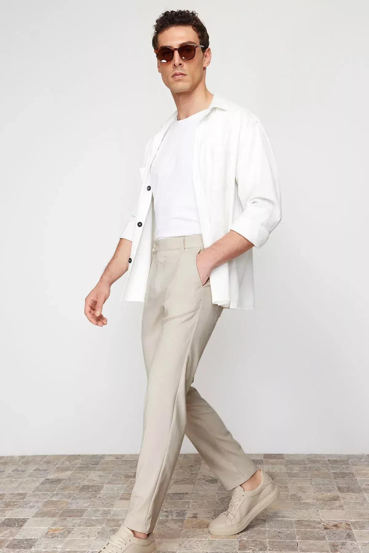 Beige Trousers, STONE, large image number 7