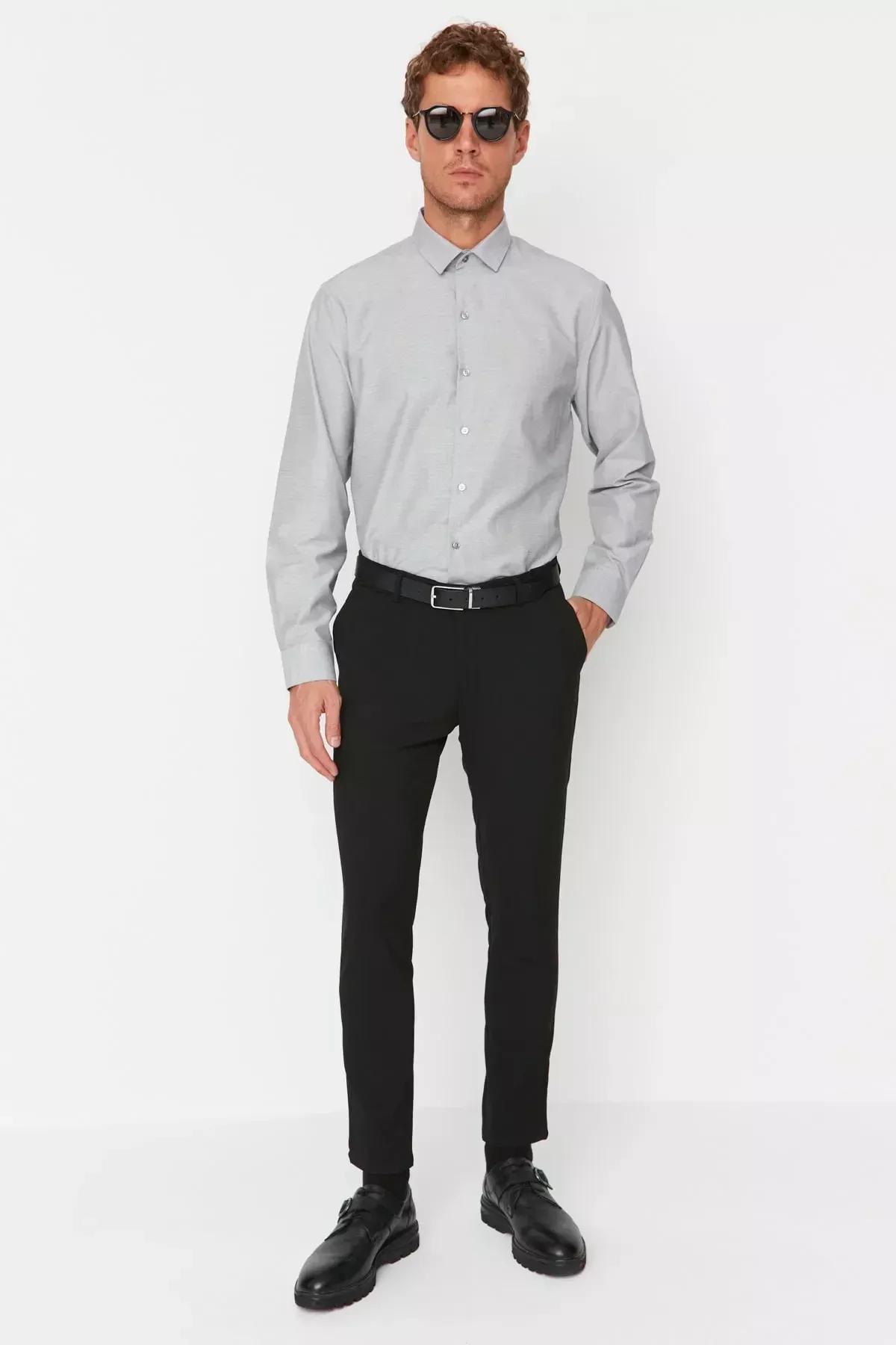 Black Slim Pants, Black, large image number 3