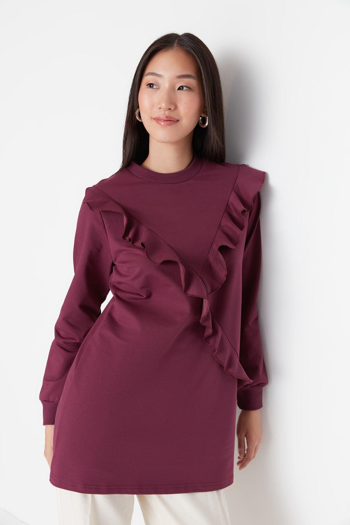 Trendyol - Purple Crew Neck Tunic