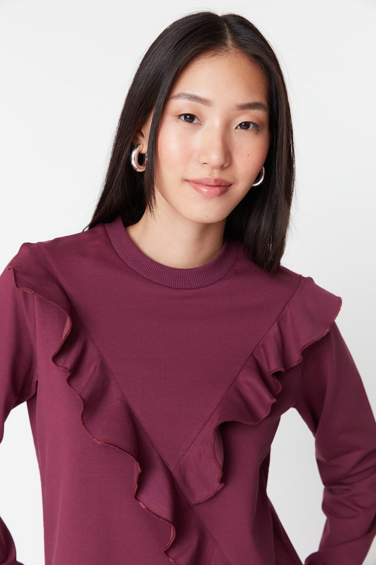 Purple Crew Neck Tunic, , large image number 2