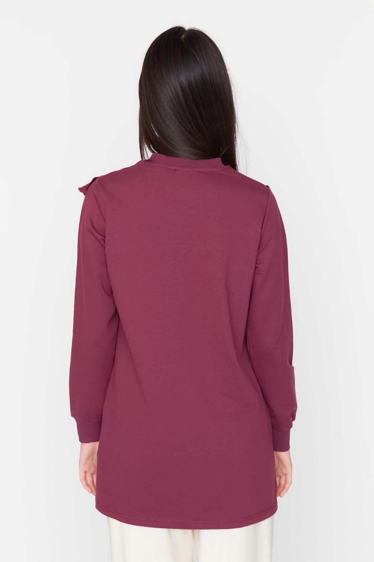 Purple Crew Neck Tunic, , large image number 4