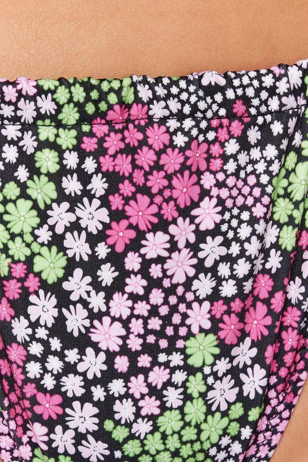 Multicolour Floral Bikini Bottom, Multicolor, large image number 7