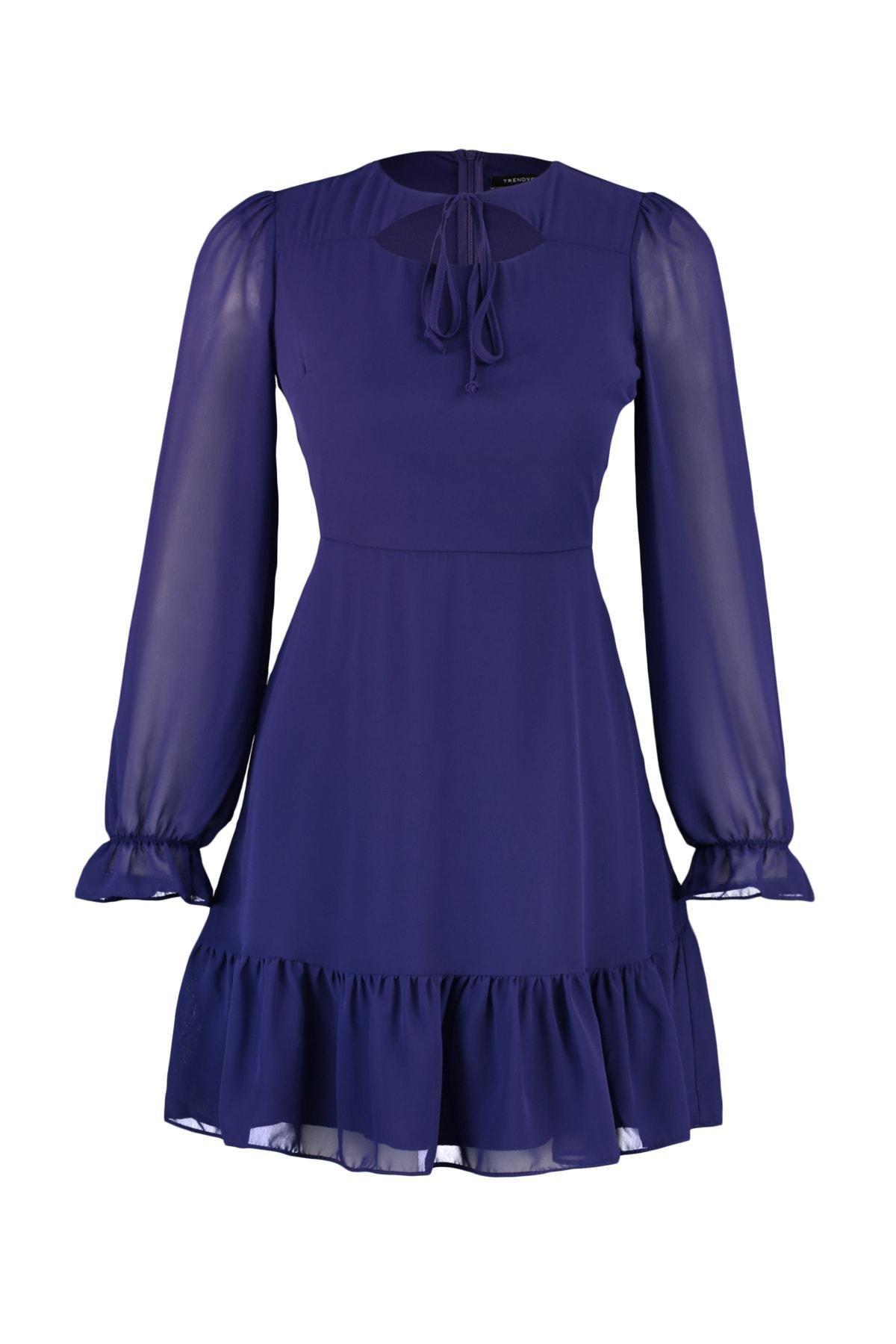 Purple Floral Skater Dress, , large image number 5