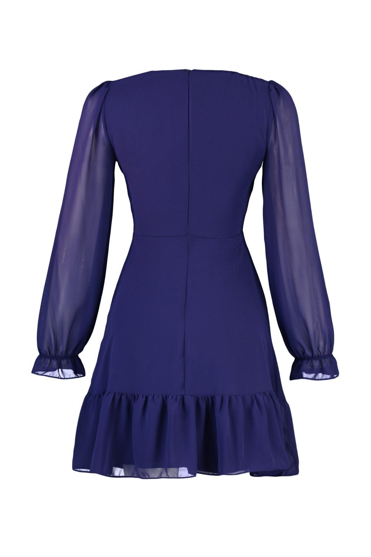 Purple Floral Skater Dress, , large image number 6