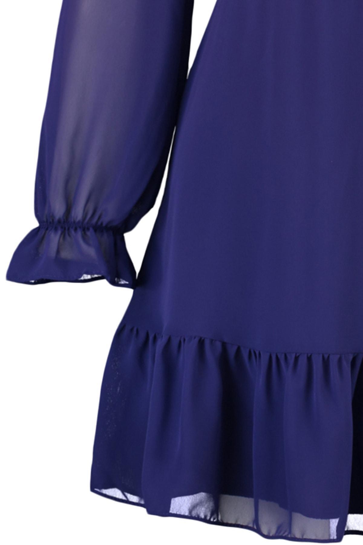 Purple Floral Skater Dress, , large image number 7