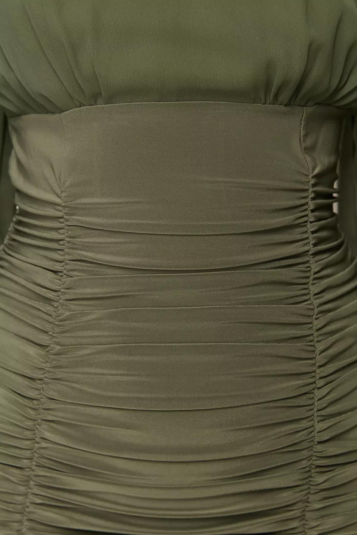 Khaki Bodycon Dress, Khaki, large image number 4