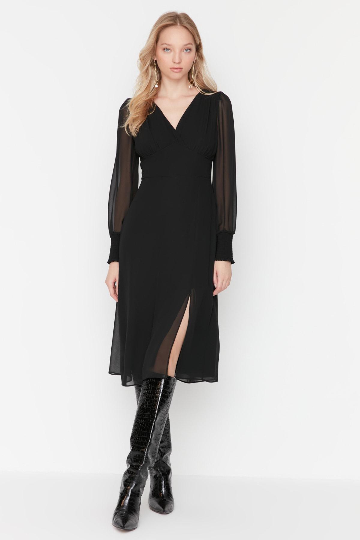 Black A-Line Dress, , large image number 2