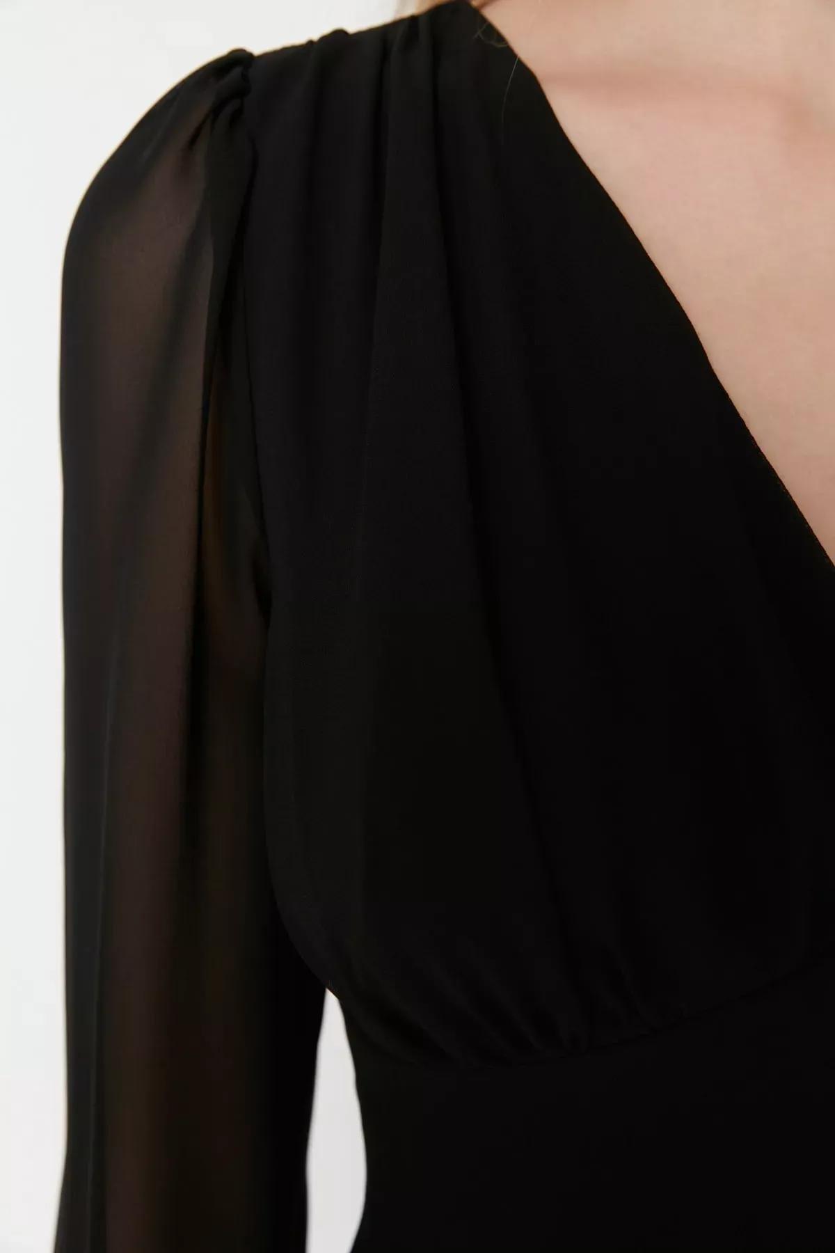 Black A-Line Dress, , large image number 4