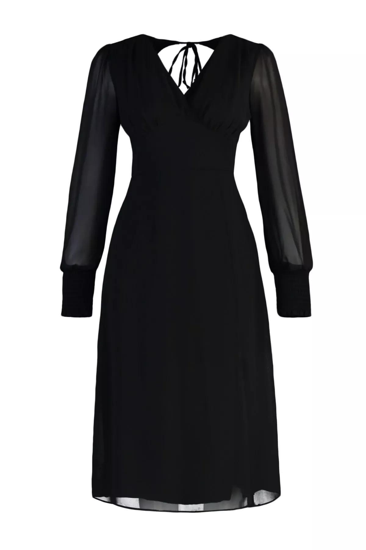 Black A-Line Dress, , large image number 5