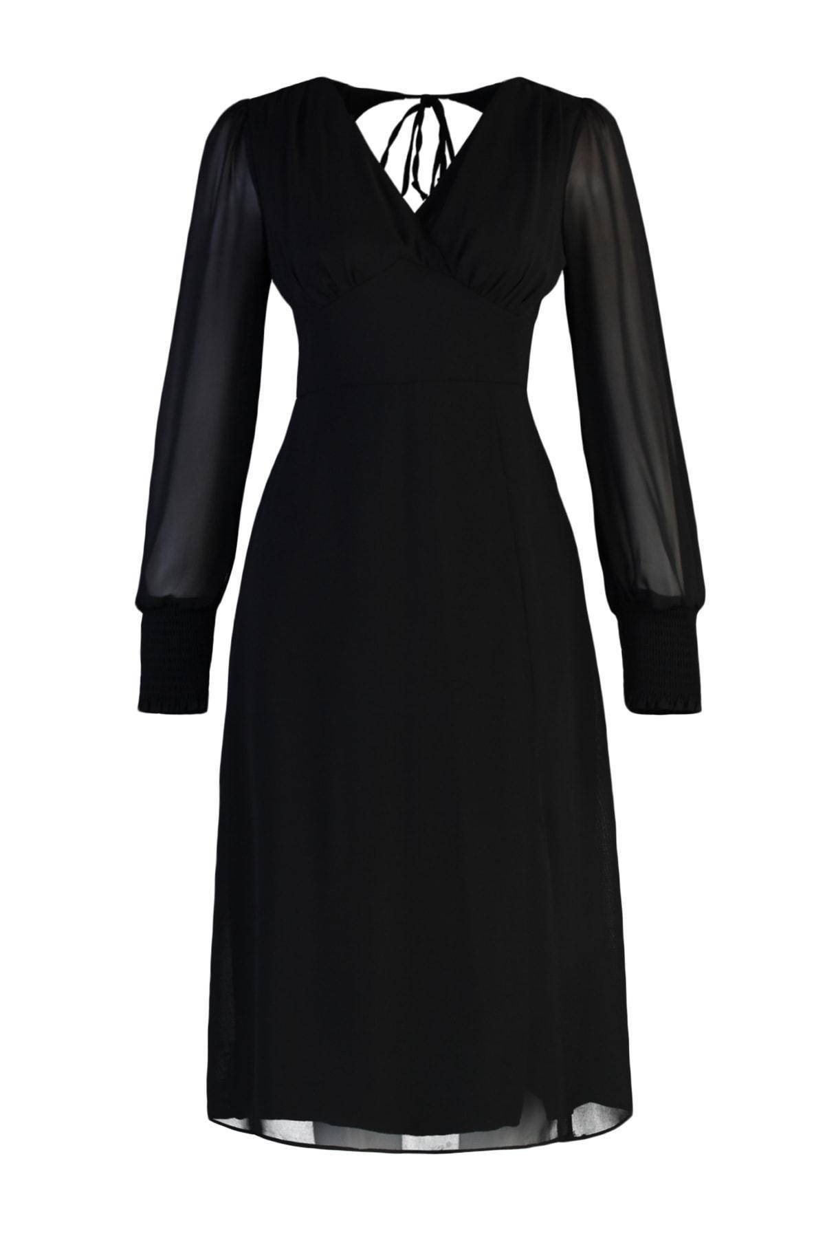 Black A-Line Dress, , large image number 6
