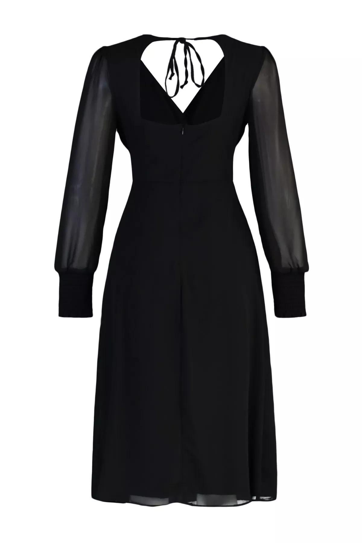 Black A-Line Dress, , large image number 6