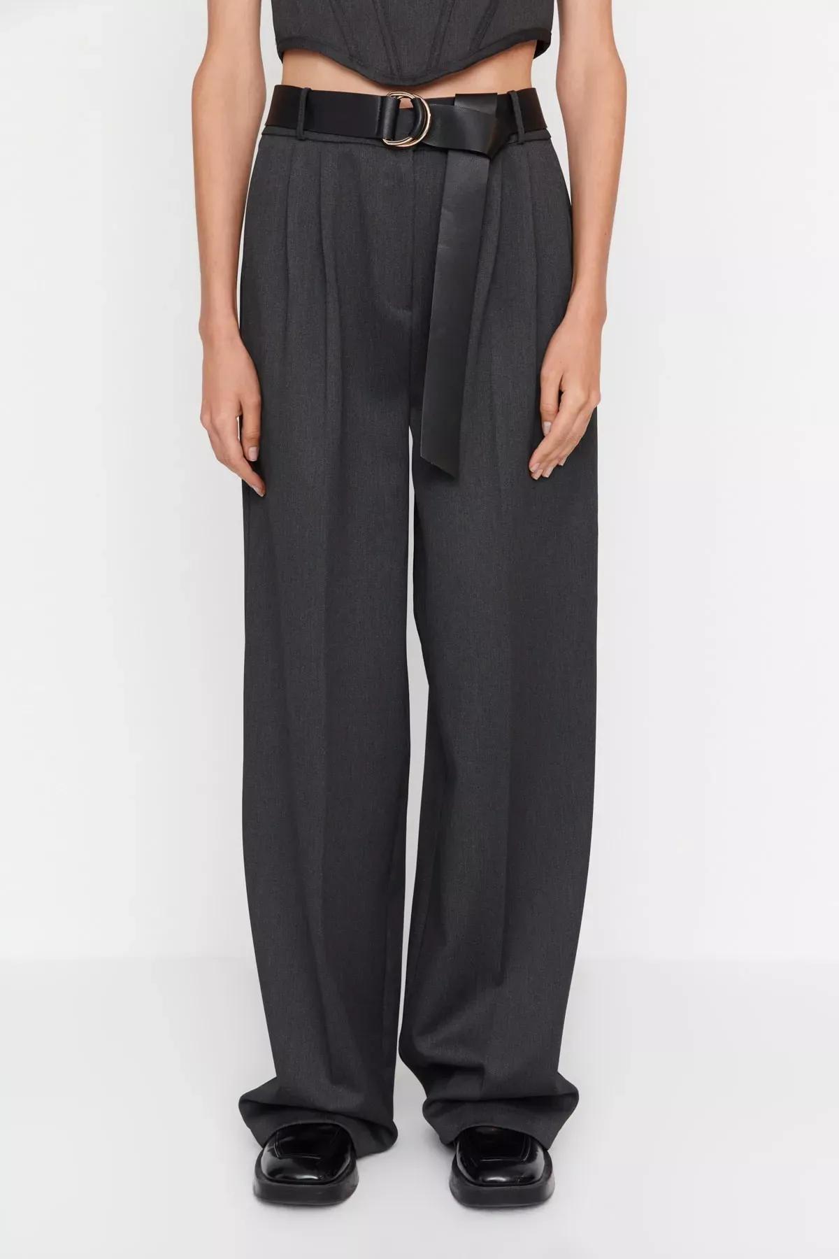 Grey Wide Leg Pants, , large image number 10
