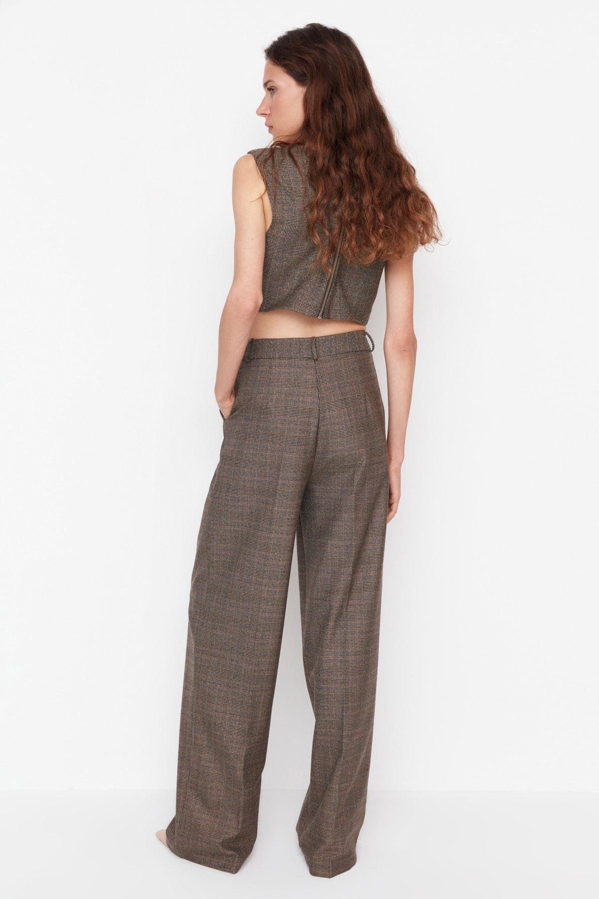 Brown Wide Leg Pants, , large image number 4
