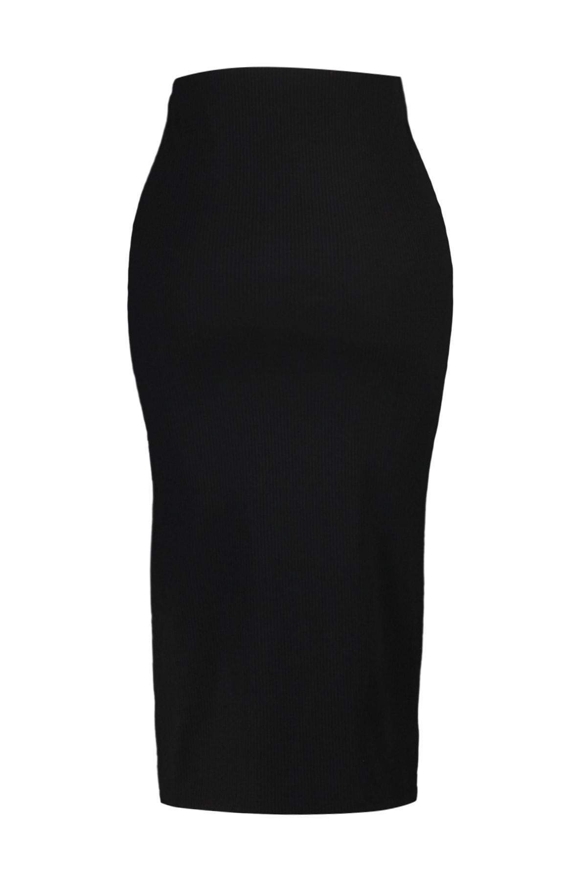 Black Bodycon Midi Skirt, , large image number 8